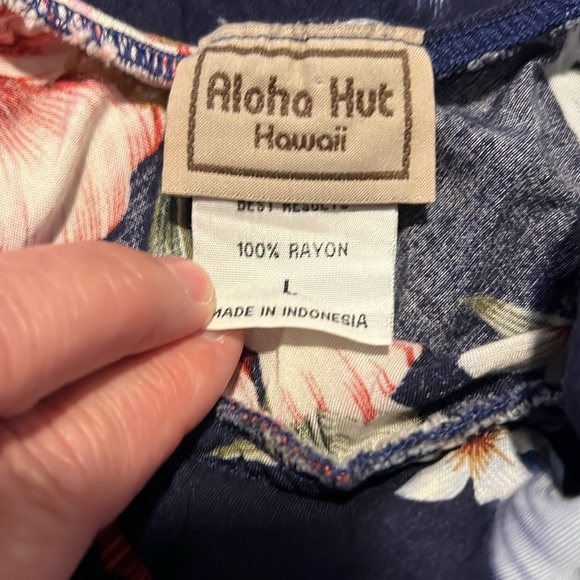 Aloha Hut Hawaii Halter Knee Length Floral Dress B10* - Picture 4 of 5